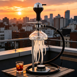 Set de Hookah Shisha con Diseño de Medusa Joy, 44CM, LED, de Aluminio, Estilo Árabe, para Bar, en Stock, Venta al por Mayor - Product Image 5