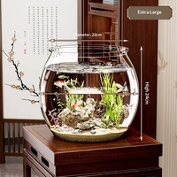 Aquarium en plastique transparent, résistant aux chocs, incassable, mini aquarium de bureau, aquarium pour tortues, nano aquarium, pour la maison et le bureau