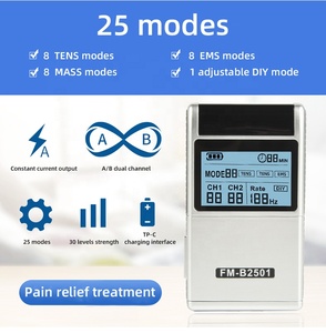 Unit TENS/EMS pintar dengan saluran ganda untuk penghilang nyeri otot kronis dan mode yang dapat disesuaikan & Waktu untuk terapi Rumah Harian - Product Image 5