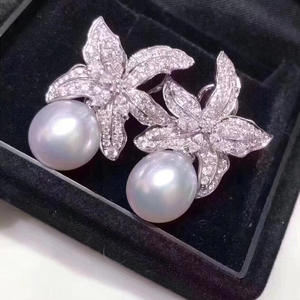 Accesorios de Plata S925 para Perlas DIY, Edición Ligera, Base Vacía para Pendientes de Mujer con Perlas de 8-13mm, Pendientes de Botón de Moda 21855 - Product Image 3