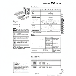 SMC Pneumatics Air Slide Table (Tabla de deslizamiento de aire) - Product Image 1