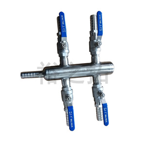Distributeur de gaz en acier inoxydable avec vanne à boisseau sphérique de 1 pouce et dispositif de régulation de débit multicanal - Product Image 4