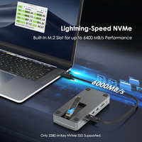 Station d'accueil Thunderbolt 5 13-en-1, 120 Gbps, triple écran, 140 W PD 3.1