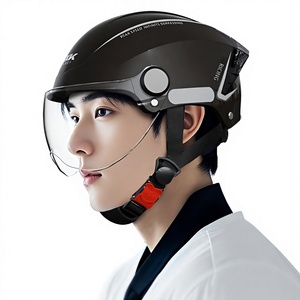 Nuevo Casco Medio ABS <span class=keywords><strong>para</strong></span> Motocicleta con Intercomunicador <span class=keywords><strong>para</strong></span> Hombres y Mujeres, Uso Urbano/Deportivo/Turístico, Apto <span class=keywords><strong>para</strong></span> Todas las Estaciones, Aprobado por DOT - Product Image 1