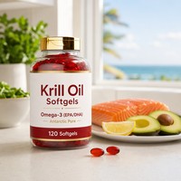 Capsules d'huile de krill antarctique OEM ODM 1000mg, complément alimentaire