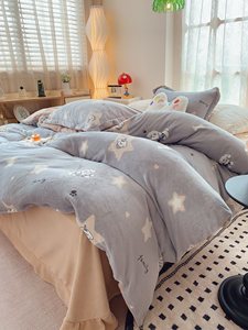 Parure <span class=keywords><strong>de</strong></span> lit imprimée à quatre pièces, motif dessin animé, tailles petite double/queen, 100 % coton, garnissage écologique, emballée dans un <span class=keywords><strong>sac</strong></span> - Product Image 5