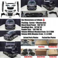 Kit carrosserie complet (pare-chocs avant et arrière) pour Alphard Vellfire 2008-2014, édition luxe 2022, avec coffret en bois, sans modification de la carrosserie