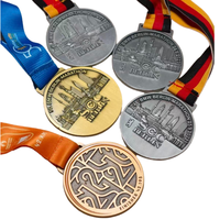 Médaille personnalisée de Dubaï plaquée or avec logo d'État, impression UV 3D, en alliage de zinc durable, récompense sportive, vente en gros, médaille commémorative