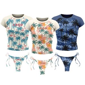 Traje de Baño Personalizado de Moda, Conjunto de Bikini Tanga con Cordones, Traje de Baño de 2 Piezas, Bikini Tanga para Mujer - Product Image 1