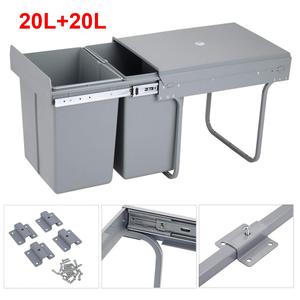 Poubelle de cuisine moderne modulaire extractible avec support mural en PP pour déchets ménagers - Product Image 5