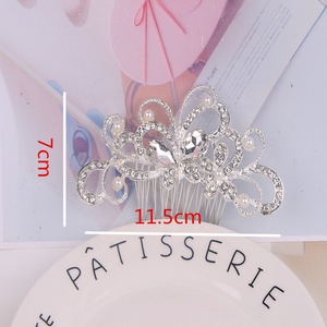 Accessoires pour cheveux de mariée, épingles à cheveux en cristal, strass, diamants, perles, femmes, métal, queue de rat, pince à cheveux de <span class=keywords><strong>mariage</strong></span>, <span class=keywords><strong>peigne</strong></span> pour <span class=keywords><strong>chignon</strong></span> - Product Image 6
