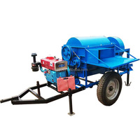 Petite batteuse multifonctionnelle à riz et blé à moteur diesel batteuse à riz, soja et maïs d'occasion