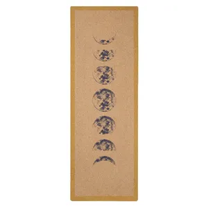 Biodegradable yoga mat double layer eco friendly cork yoga mat recycle mat with private label