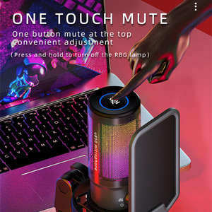 Micrófono profesional de condensador de transmisión en vivo, para juegos, RGB, USB, grabación, estudio, U850, nuevo modelo - Product Image 3