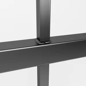Escalera de metal negro Barandilla de aluminio Sistema de barandilla decorativa Barandilla de balcón de aluminio barata