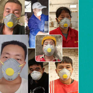 Masker Pelindung Kepala PPE FFP2 NR EN149 Masker Debu untuk Penggunaan Industri Respirator FFP2 Anti Debu dengan Filter Stok Siap Logo Gratis - Product Image 6