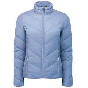 Abrigos acolchados para mujer con logotipo personalizado, chaqueta de poliéster, abrigo cálido para mujer, chaqueta de invierno