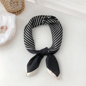 Elegant 70x70 Satin <b>Square</b> <b>Scarf</b>, Solid Color Versatile Neck <b>Scarf</b> For Business Office Daily Match - Product Image 3