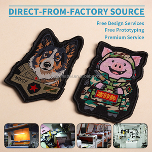 Badges tissés personnalisés écologiques, résistants à l'eau, sans nickel, sans plomb, avec épingle de sécurité, fermeture auto-agrippante de luxe, PVC souple - Product Image 1
