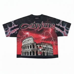T-<span class=keywords><strong>shirt</strong></span> en coton vintage lavé, imprimé numérique, coupe ample, style streetwear, avec motif de <span class=keywords><strong>site</strong></span> historique en sublimation intégrale - Product Image 2