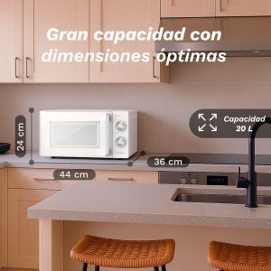 Forno a Microonde Grunkel 20L 700W Bianco con 6 Livelli di Potenza - Product Image 2