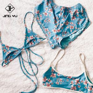 Custom Swimwear Swimwear Manufacturing Hawaiian Print Fabric Women Bathing Suit High Quality Bikini Set - Product Image 6