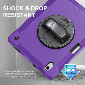 Đa chức năng 360 ° xoay dây đeo tay chống sốc quốc phòng Tím trường hợp máy tính bảng cho <span class=keywords><strong>iPad</strong></span> trường hợp 11 A16 trường hợp cho nhà hàng văn phòng - Product Image 2