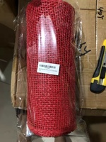 Cinta de malla de decoración de polietileno púrpura, malla de arpillera de 10 pulgadas y 10 yardas para corona de puerta de casa y decoración navideña, rollos de cinta para envolver