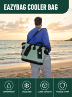 Sac à déjeuner isotherme imperméable en nylon pour le camping en plein air, l'escalade, avec grande capacité pour adultes, à porter sur l'épaule