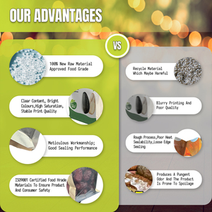 Tùy chỉnh in sinh thái thân thiện Mylar đứng lên túi với Ziplock và lá ủng hộ cho bao bì thực phẩm - Product Image 2