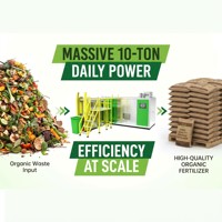 Machine de compostage des déchets alimentaires HangKai, équipement de traitement en acier inoxydable 304, capacité de 1 à 10 tonnes, origine Hebei