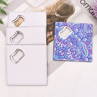 Ouvre-bouteille en cuir PU de sublimation imprimé de logo personnalisé du fabricant Coaster Blanks pour tapis de sublimation Pads