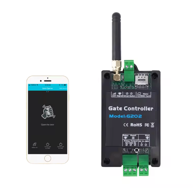 GSM 2G LTE Gate Opener G202 SMS Remote Control Single Relay Switch for Sliding Swing Garage Gate Opener Replace RTU5024