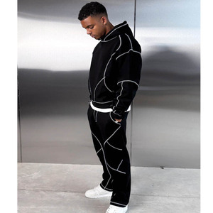 Sweat-shirt à capuche personnalisé avec surpiqûres contrastées pour homme, sweat-shirt surdimensionné de haute qualité - Product Image 6