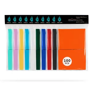 재고 있음 63*90mm 뜨거운 판매 다채로운 매트 Katana 표준 크기 트레이딩 카드 보호기 호환 YGO, MTG