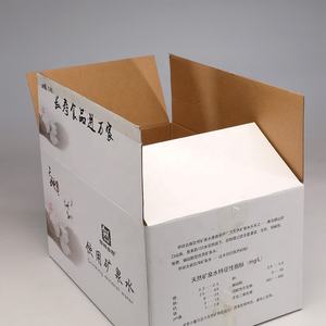 Impression de boîtes emballage d'eau minérale personnalisée boîte de papier pliante d'eau purifiée ondulée <span class=keywords><strong>pour</strong></span> bouteilles d'eau - Product Image 1