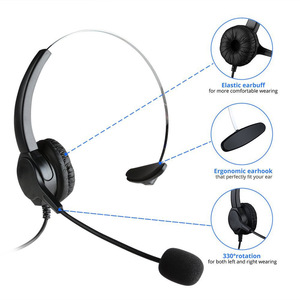 DT900 ชุดหูฟังคอลเซ็นเตอร์แบบมีสาย RJ9 ระดับมืออาชีพ รองรับ FSK/DTMF พร้อมระบบแสดงหมายเลขผู้โทรเข้า ไมโครโฟนตัดเสียงรบกวน - Product Image 3