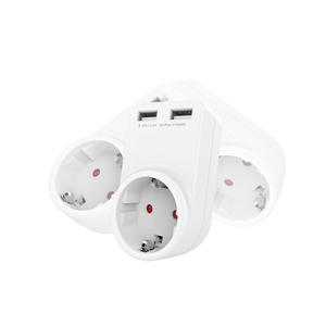 Adattatore 230V con 2 porte USB, rotazione a 360°, ideale per caricare più dispositivi in spazi ridotti. - Product Image 1