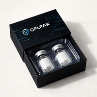 Boîtes personnalisées en carton coulissant pour ampoules de peptides, emballage de 3 ml, boîtes en papier personnalisées pour 2 flacons