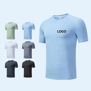 Camisetas deportivas de entrenamiento para hombre con cuello redondo, transpirables, de secado rápido, ajustadas, de compresión, para correr. - Product Image 5