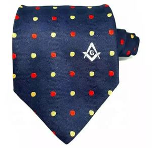 Masonic Regalia <b>Tie</b> 100% <b>Silk</b> Black and White with G Logo Freemason Accessory - Product Image 3