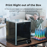 Impresora 3D K1 Max FDM 600 mm/s de Alta Velocidad con Nivelación Automática Dual Manos Libres, Nueva con 1 Año de Garantía, WiFi para Uso Industrial y Doméstico