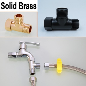 Chrome Plated Brass T Type Bathroom Accessories Bidet Water <b>Heater</b> <b>Valve</b> G1/2" Tee 3 Way Diverter Hose Pipe Fittings - Product Image 6