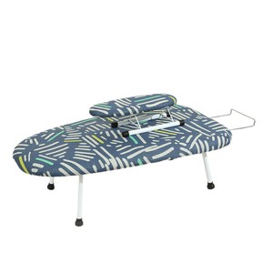 Planche à repasser pliante portable multifonctionnelle, table de bureau domestique, bureau d'étude, design moderne et simple, en tissu et fer - Product Image 4