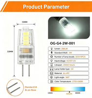 Ampoule LED G4 en forme de maïs AC/DC 12V 1.5W sans scintillement, mini, haute luminosité, économie d'énergie, lampe bi-pin pour lustre, applique murale