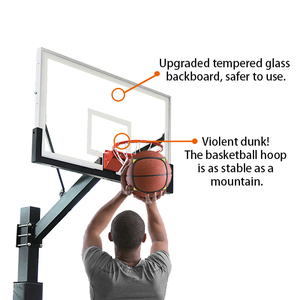 Cerceau d'entraînement <span class=keywords><strong>de</strong></span> basket-ball bon marché <span class=keywords><strong>en</strong></span> Chine <span class=keywords><strong>but</strong></span> <span class=keywords><strong>de</strong></span> basket-ball <span class=keywords><strong>de</strong></span> 60 pouces avec poteau et support <span class=keywords><strong>de</strong></span> basket-ball <span class=keywords><strong>en</strong></span> acier - Product Image 3