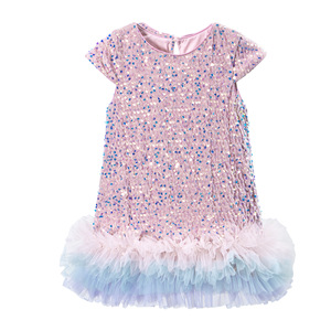 Nuovo Arrivo: Abito con Paillettes Lucide per Bambine, Design Principessa ODM, Lunghezza al Ginocchio, Abbigliamento Alla Moda per Feste e Vacanze - Product Image 4