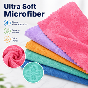 Serviette absorbante en microfibre 30*30cm pour le lavage de voiture et la cuisine - Product Image 1