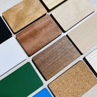 Cartes de visite écologiques personnalisées avec logo gravé, cartes NFC en bois