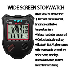 Cronómetro Deportivo de Precisión de 0.01s, Cronógrafo de Tres Filas, 500 Memorias, Cronómetro con <span class=keywords><strong>Bluetooth</strong></span> y Monitor de Frecuencia Cardíaca - Product Image 2